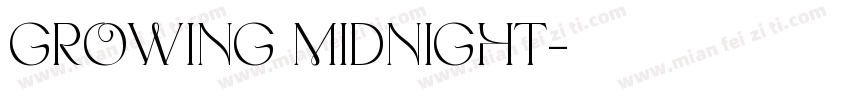 growing midnight字体转换